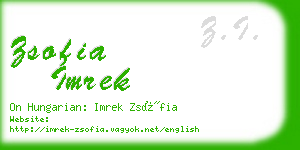 zsofia imrek business card